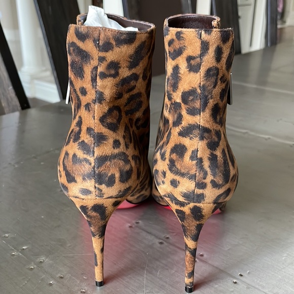 Christian louboutin birgikate leopard suede boot bootie 85mm sz 38.5 - Picture 5 of 10